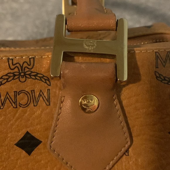 MCM Pre-loved EUC Authentic Cognac Boston Bag - Picture 10 of 17